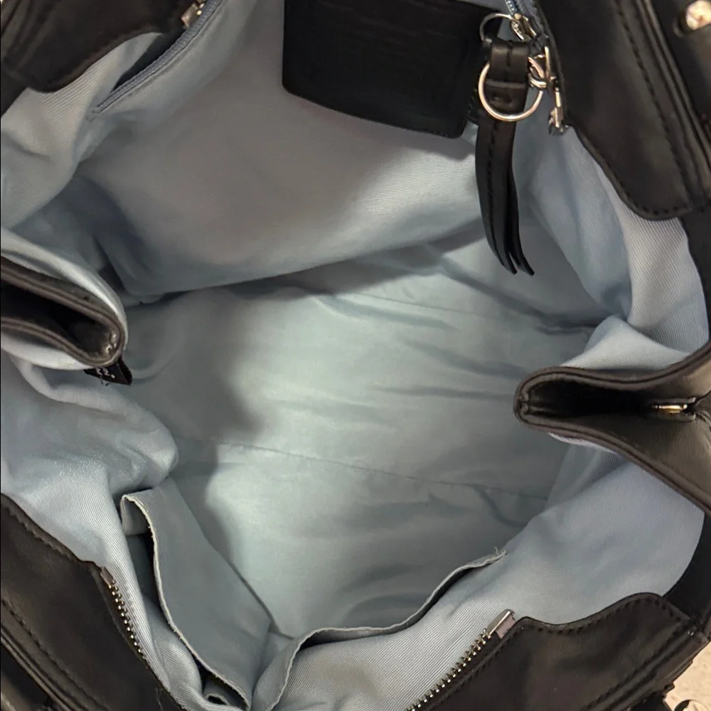 Coach Vintage SoHo Pleated Black Smooth Leather Handbag EUC - Picture 9 of 10